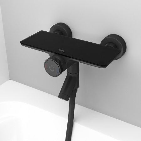 Смеситель для ванны IDDIS Shelfy с управлением Push Control, черный матовый (SHEBLBTi02WA)